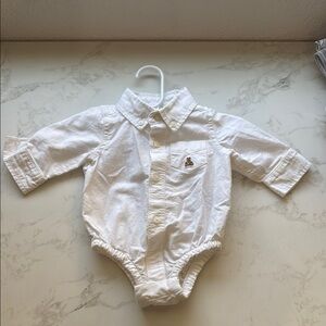GAP White Long Sleeve Baby Bodysuit
